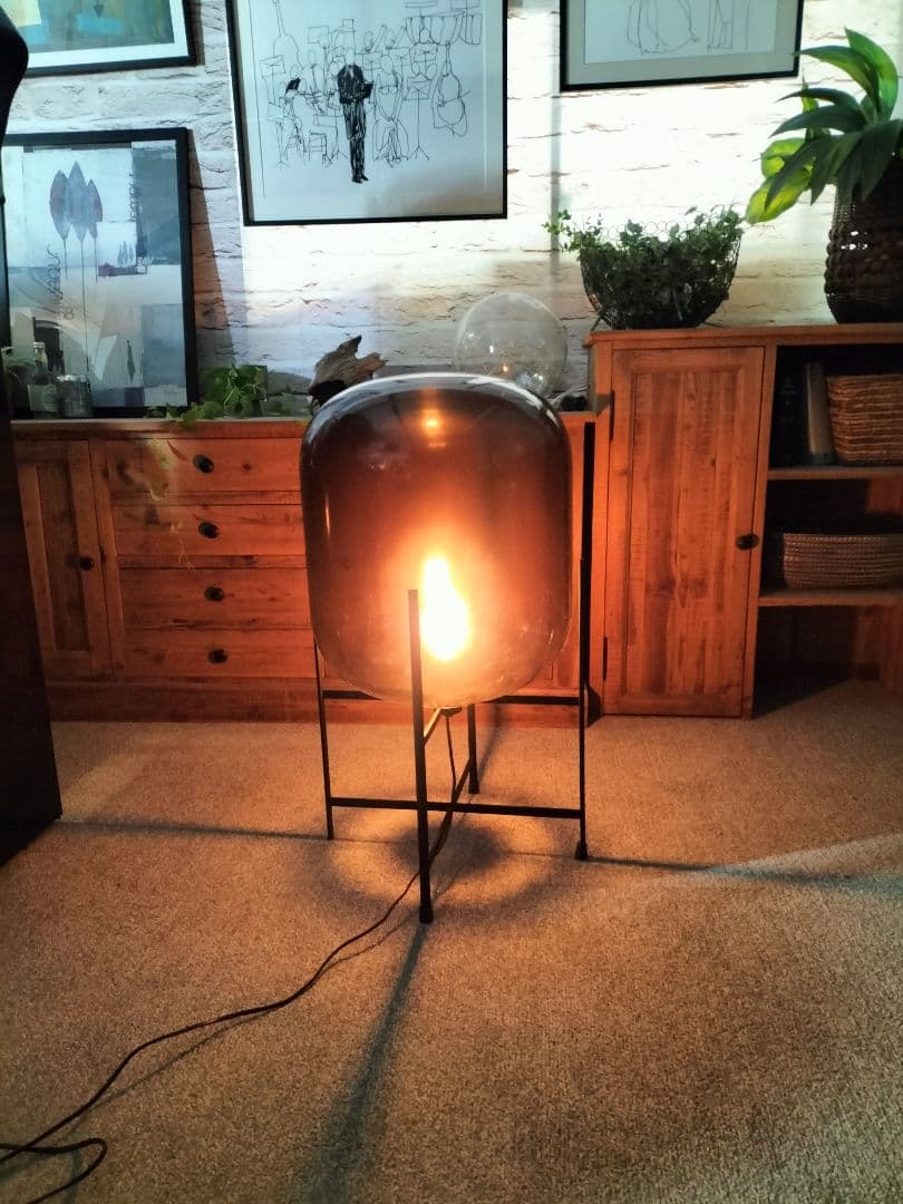 に*し様 【SALE】スモークガラス フロアスタンドライト 展示品(2503A④