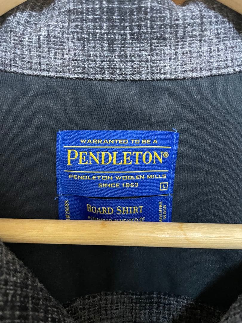 ペンドルトン オンブレ チェック ウール ボード シャツ ブラック