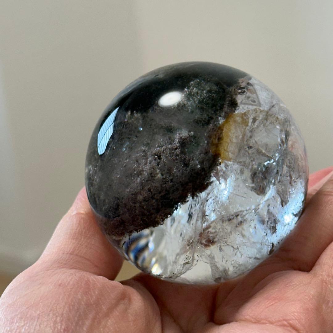 激安SALE【高品質】 約5.3cmガーデンクォーツスフィア 天然石 浄化