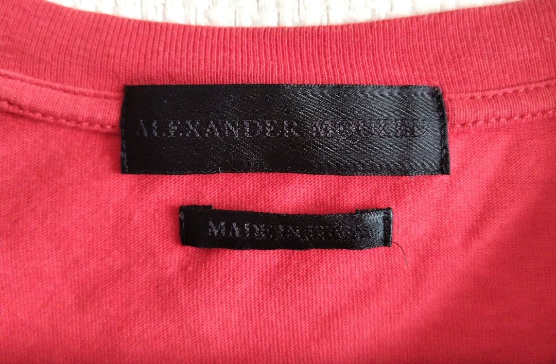 ALEXANDER MCQUEEN 赤 スカルTシャツ