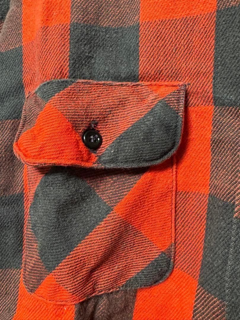 古着 70s-80s FIVE BROTHER ネルシャツ バッファローチェック