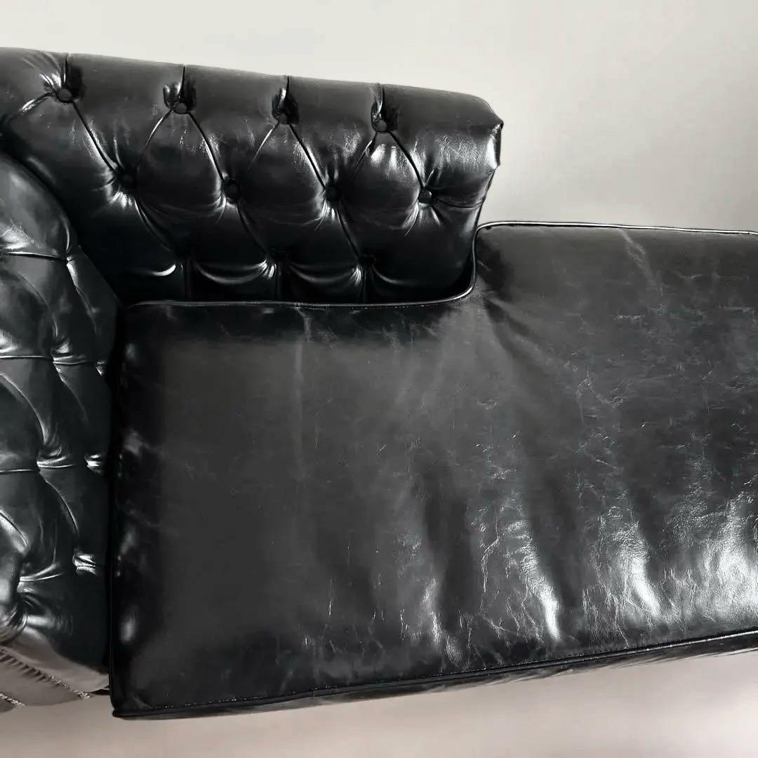 チェスターフィールド コーナーソファ PUレザーカウチ