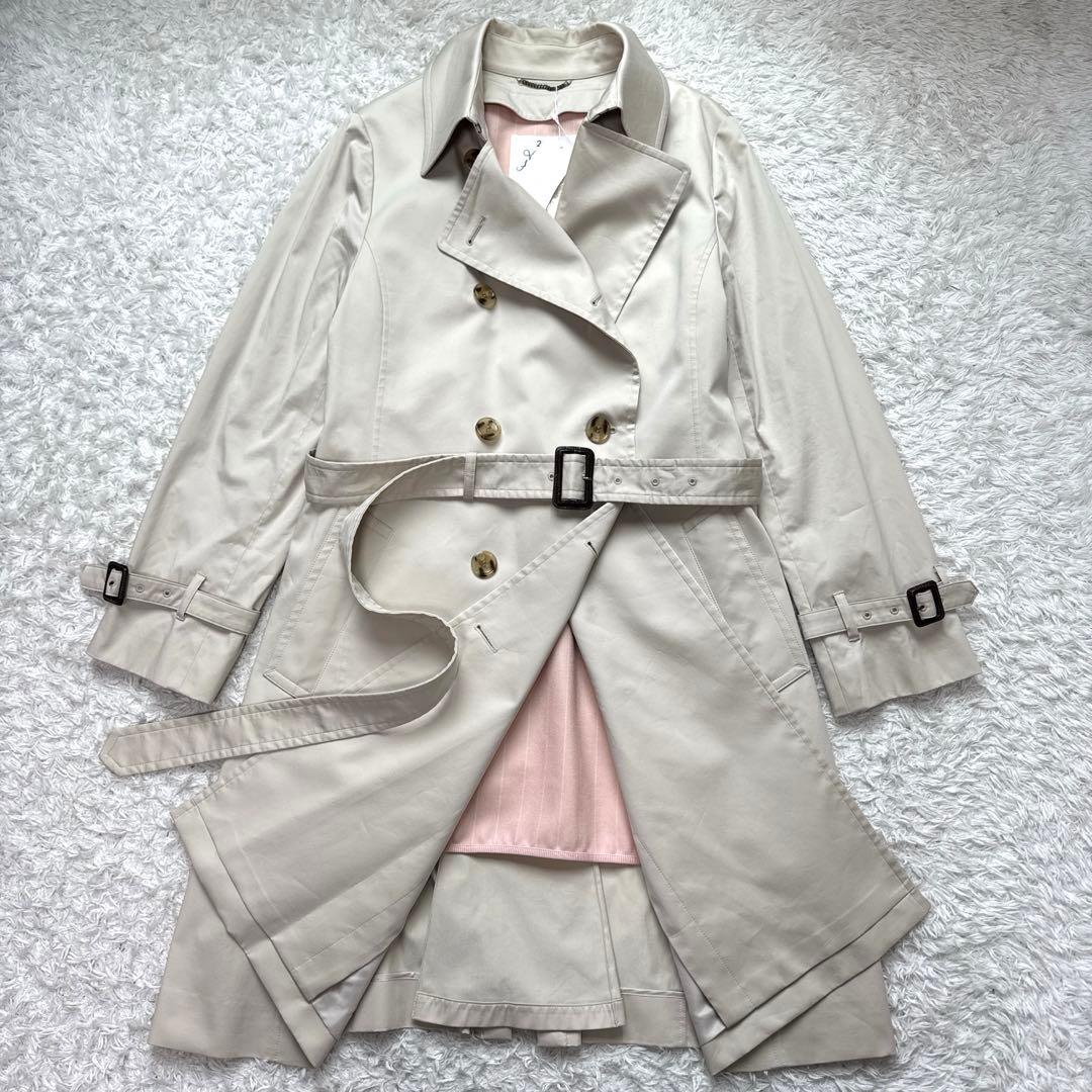 未使用タグ付 23区 ウールライナー付 トレンチコート 44 大きいサイズ