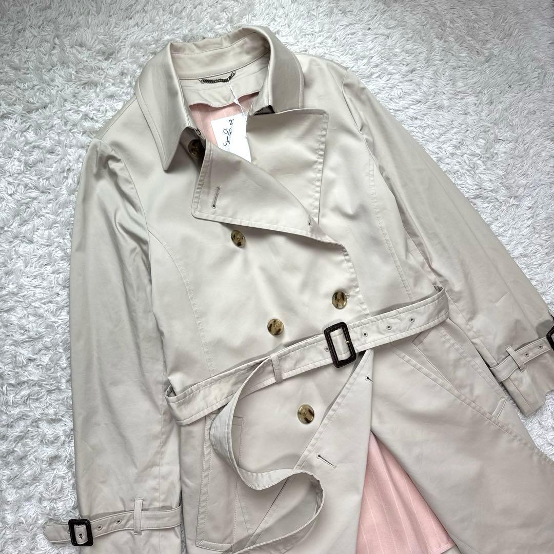 未使用タグ付 23区 ウールライナー付 トレンチコート 44 大きいサイズ