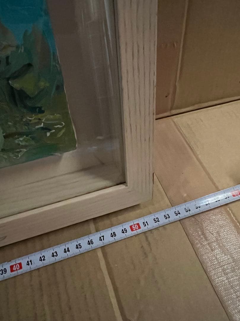 白い花と海の景色絵