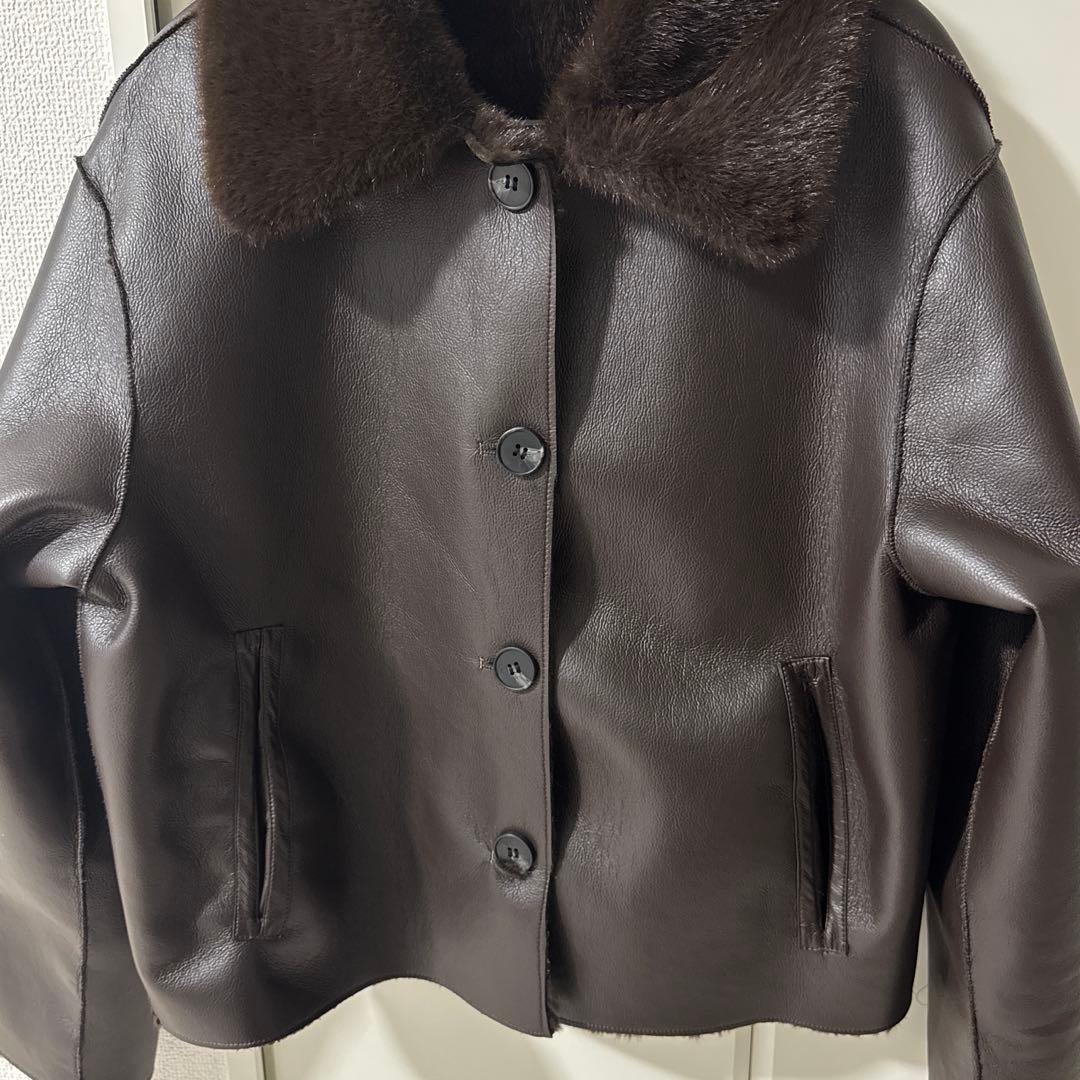 ZARA リバーシブル ダブルフェイス フェイクレザージャケット