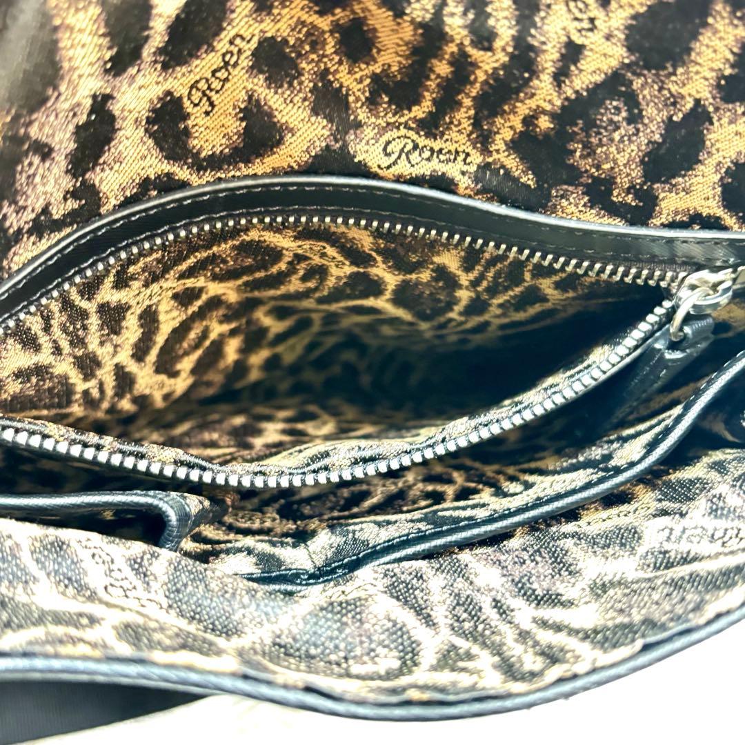 【美品✨希少】Roen ロエン スカル金具 メッセンジャーバッグ