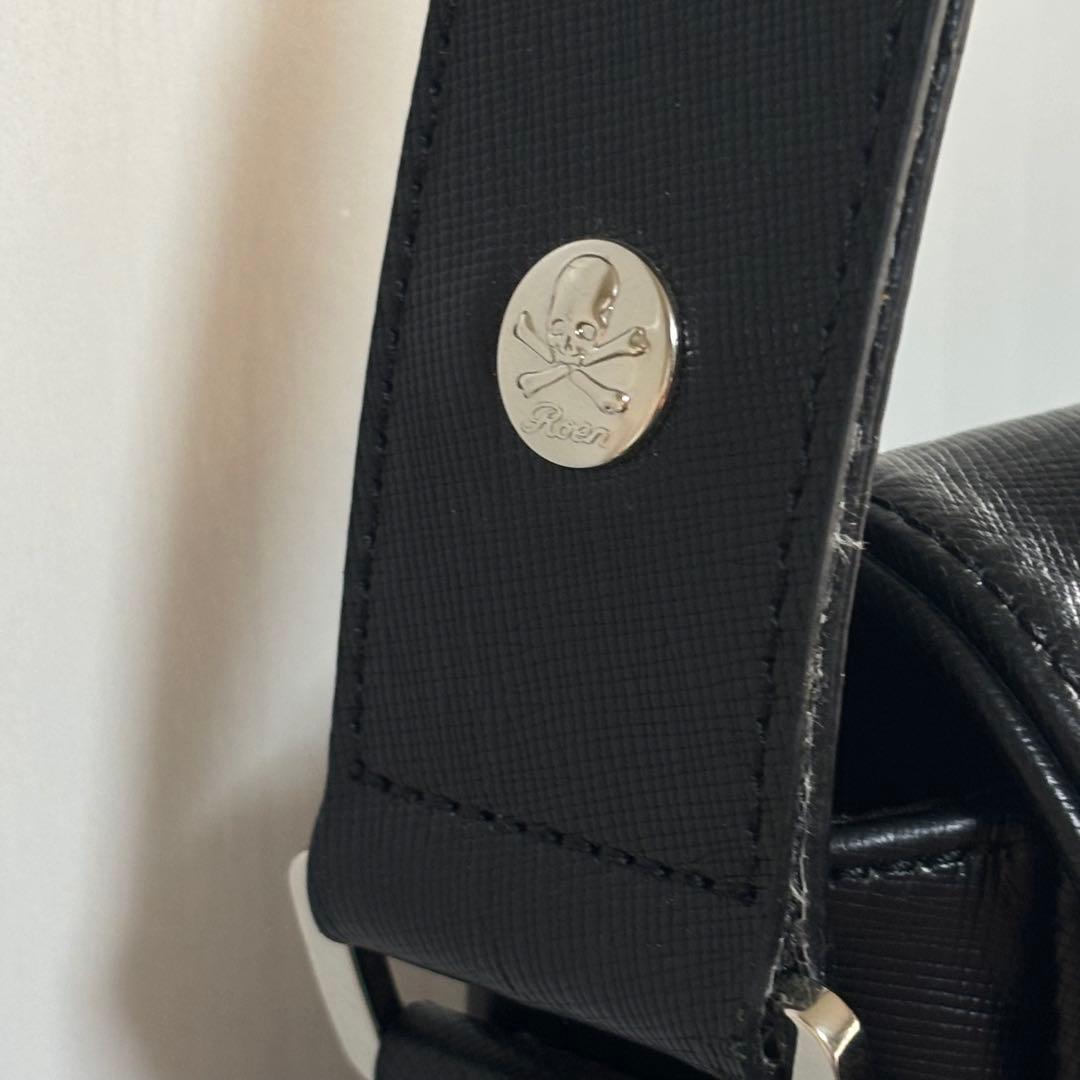 【美品✨希少】Roen ロエン スカル金具 メッセンジャーバッグ