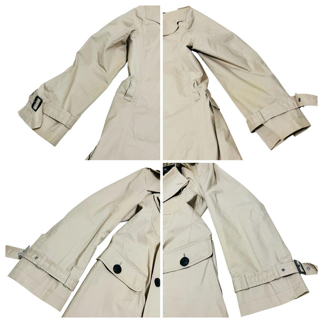 バーバリーブラックレーベル　トレンチコート　ベージュ　ノバチェック　ベルト L