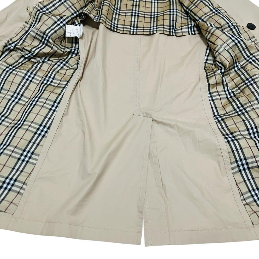 バーバリーブラックレーベル　トレンチコート　ベージュ　ノバチェック　ベルト L