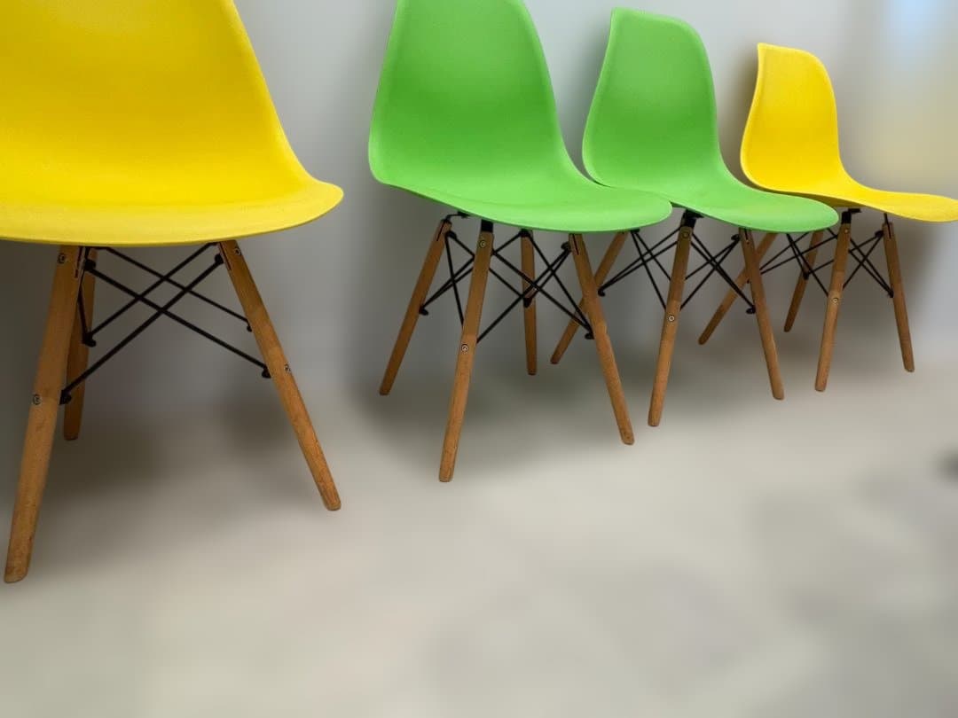 カラフルエルゴノミックチェア4脚セット