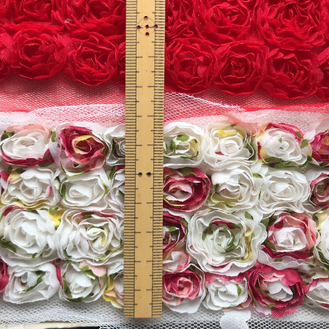 ご確認用　ローズレース　クリスマス向け真っ赤　黒　お洒落な花柄