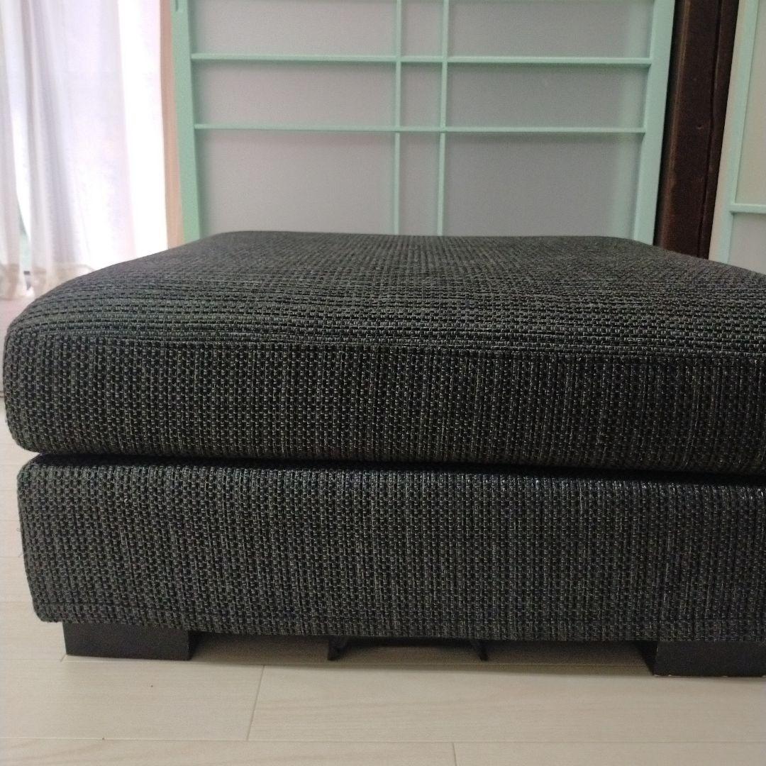 値下げしました！　ダークグレー ファブリック オットマン
