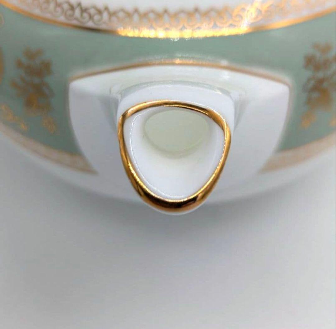 ぎゅな☺︎　コロンビアセージグリーン　ポット・皿・クリーマー　3点セット