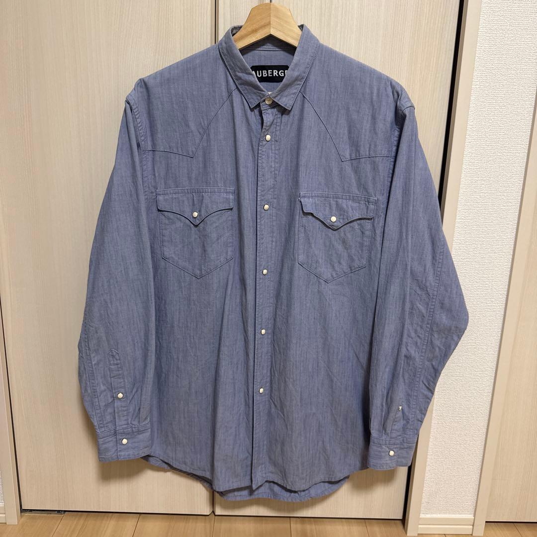 AUBERGE SERGE ROSE シャンブレー ウエスタンシャツ 40