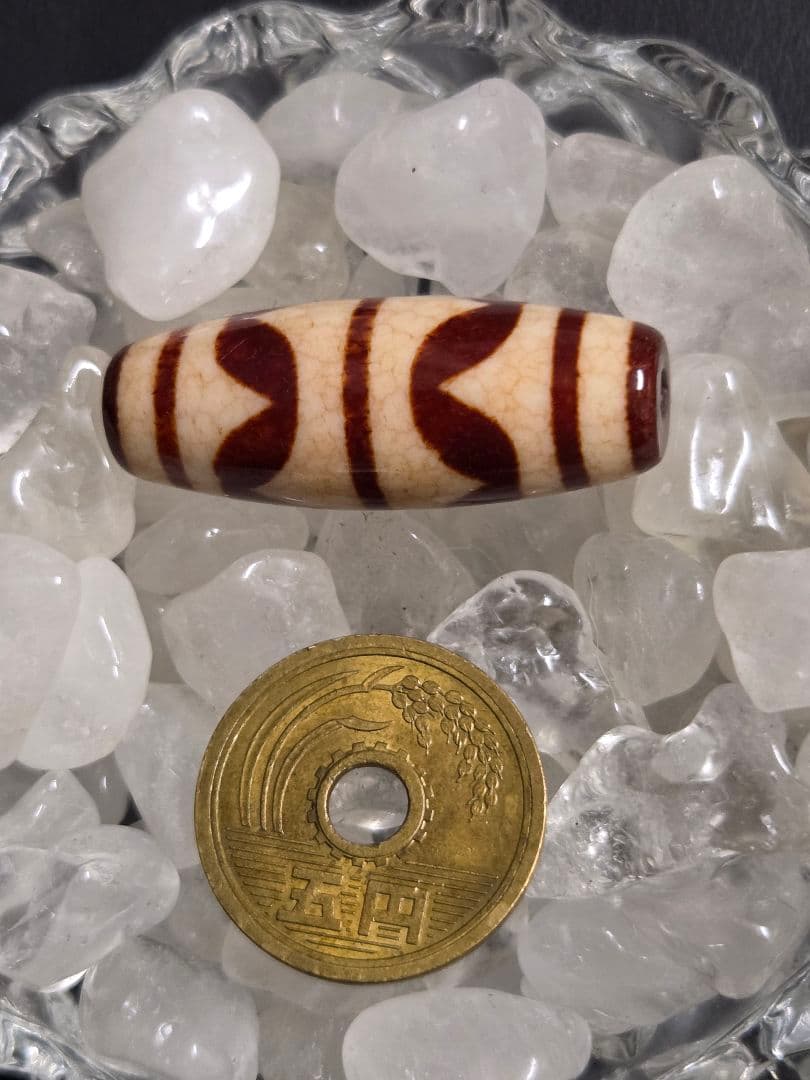 955　専用です。　上肯　双虎牙天珠　龍紋　希少　dzibeads！