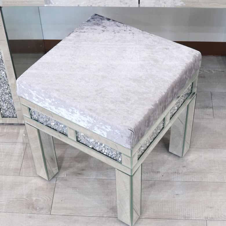 ミラー家具 ドレッサー スツール 三面鏡 セット ジュエリーデスク 3点セット