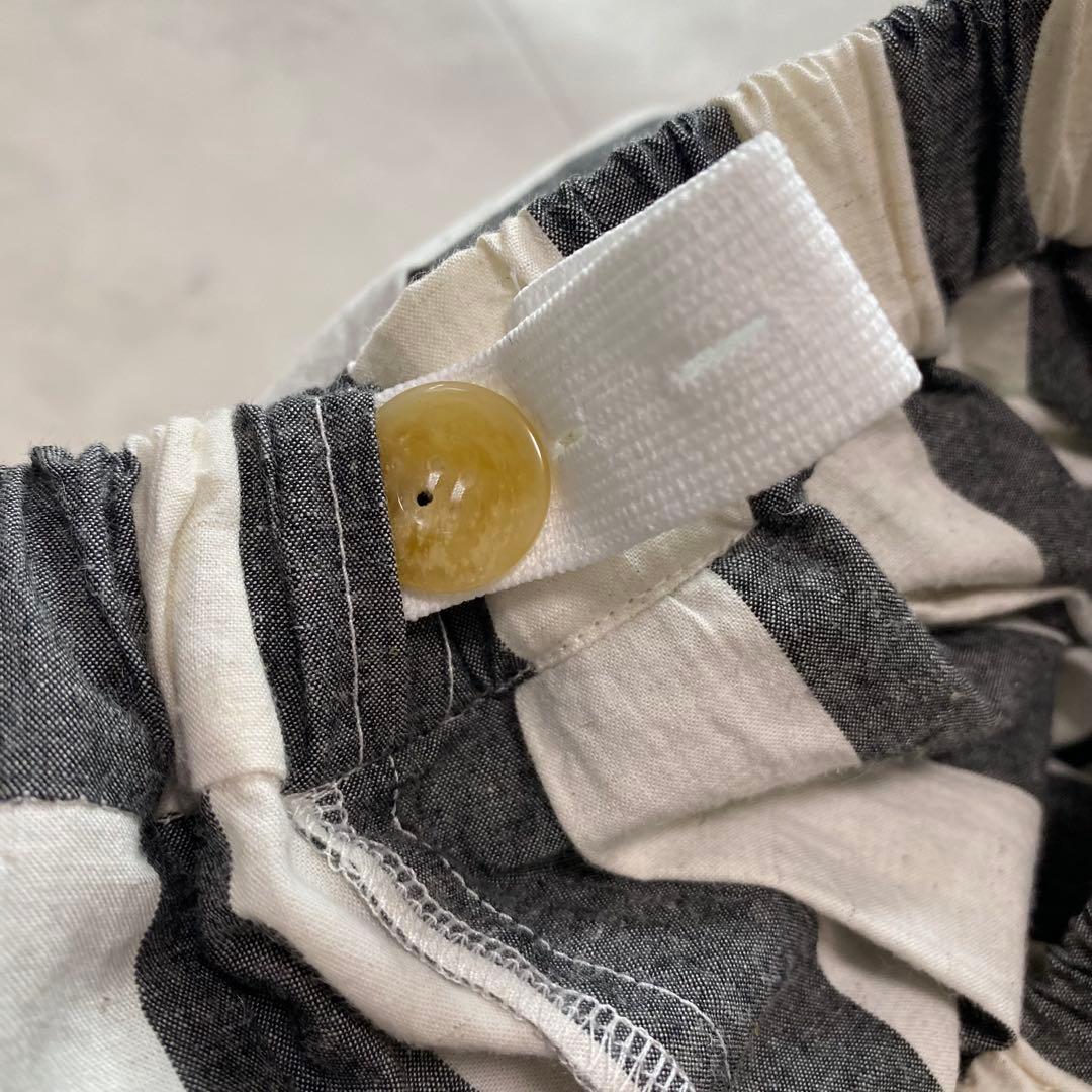 美品✨カタカミナ　グレー　ストライプ　ロングスカート　マキシ丈　フリーサイズ