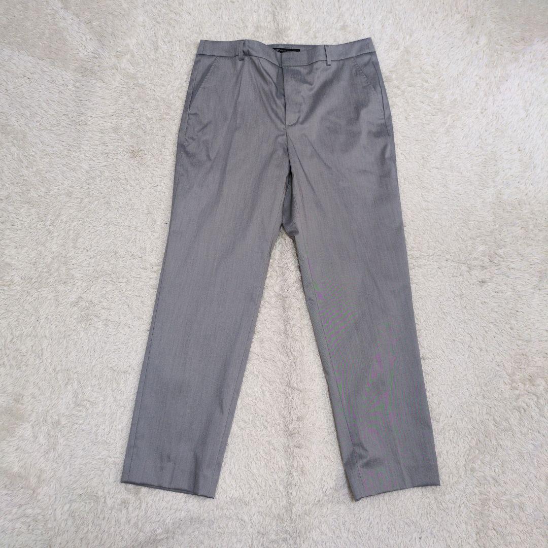 23区　スーピマシャンブレー　パンツスーツ　セットアップ　グレー　大きいサイズ