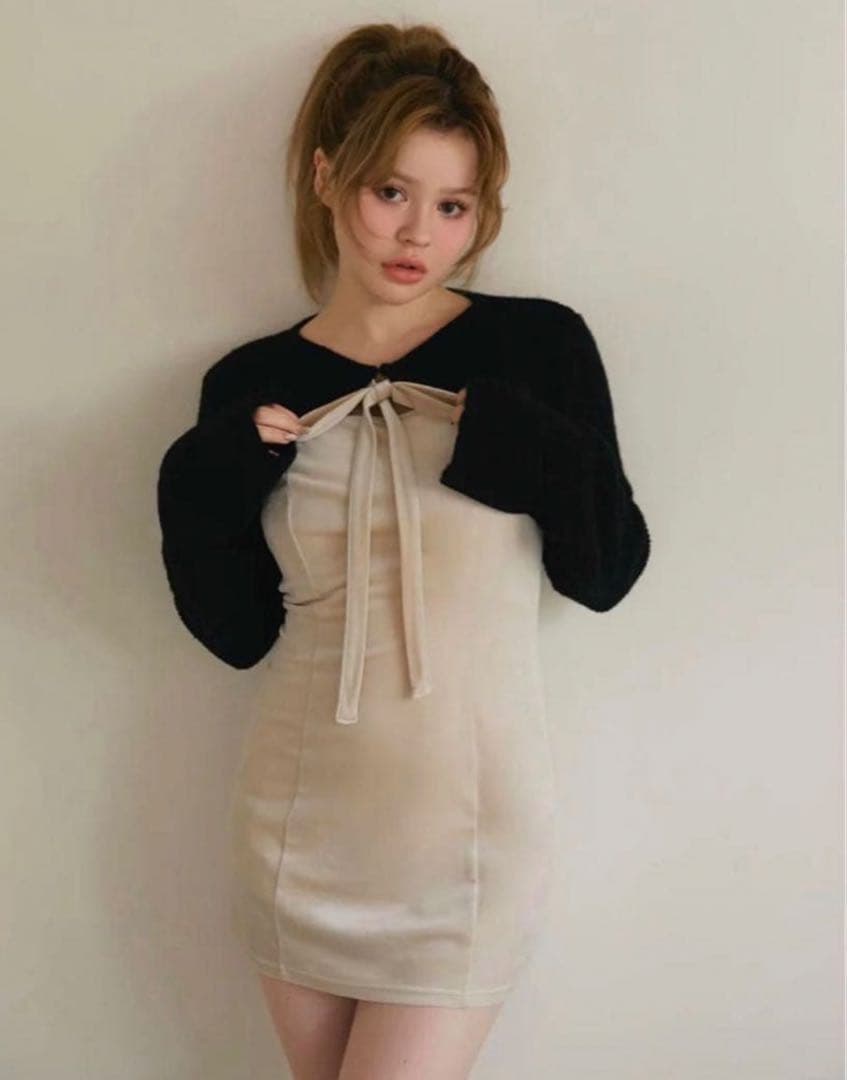 ワンピース andmary Anita ribbon minidress