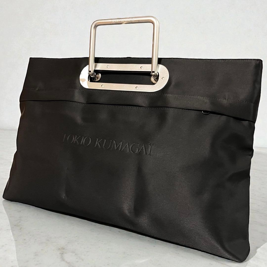 激レア美品✨80sトキオクマガイ　ロゴ型押トートバッグ　ナイロン　A4可