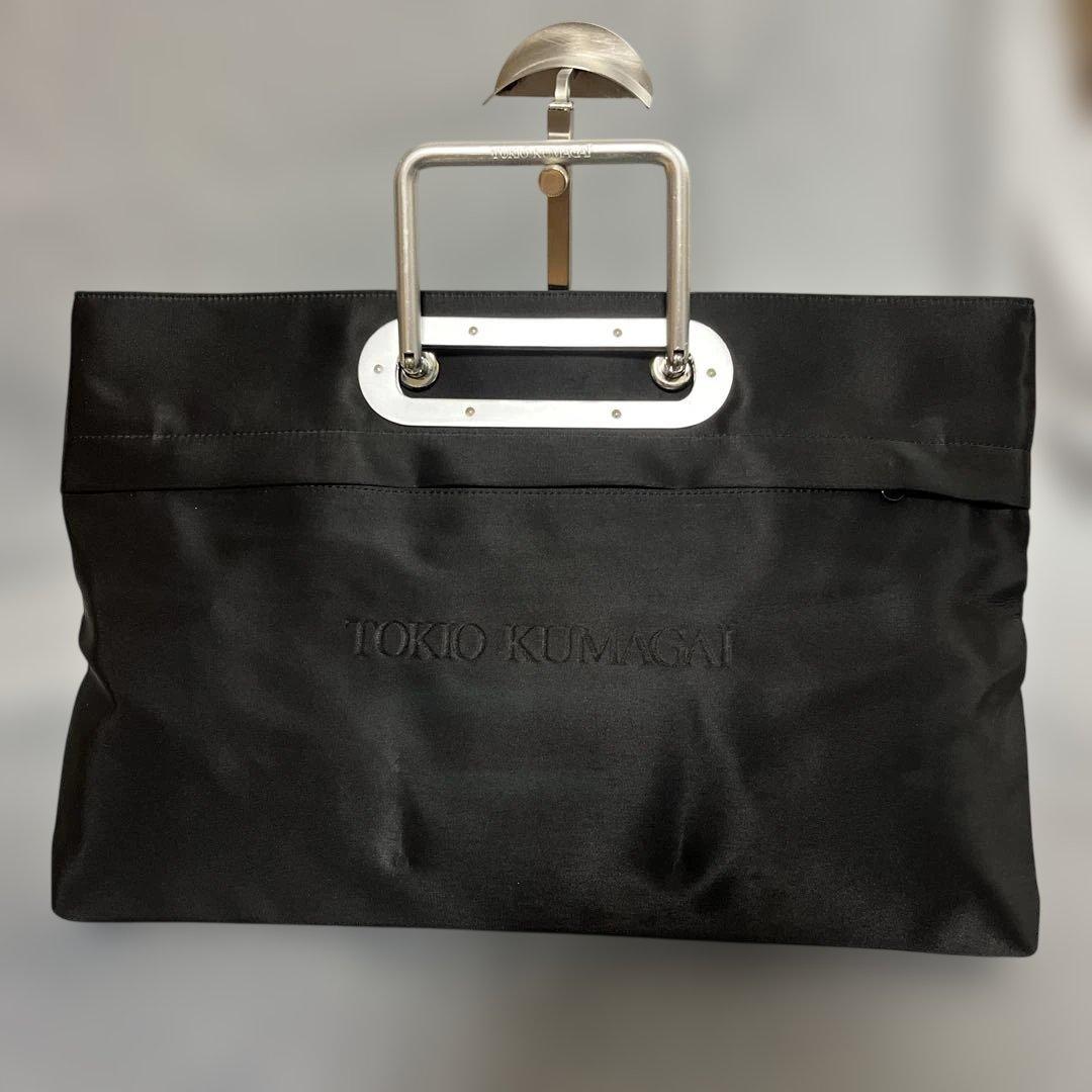 激レア美品✨80sトキオクマガイ　ロゴ型押トートバッグ　ナイロン　A4可