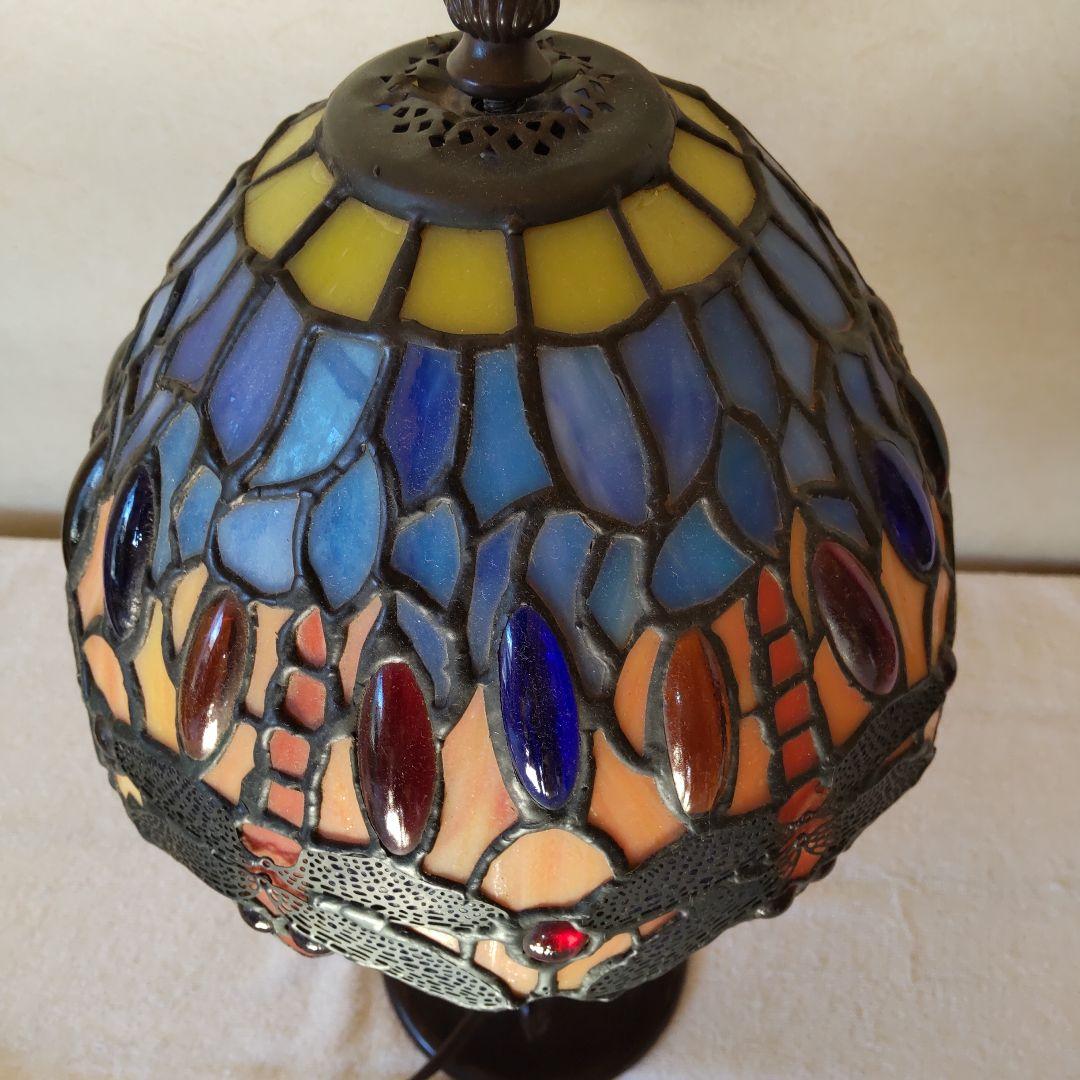 小型ステンドグラス ランプ　トンボ ドラゴンフライ