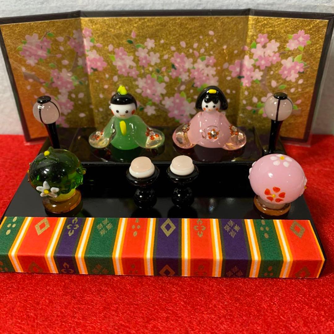 スワロフ羽衣雛セット　ガラス細工