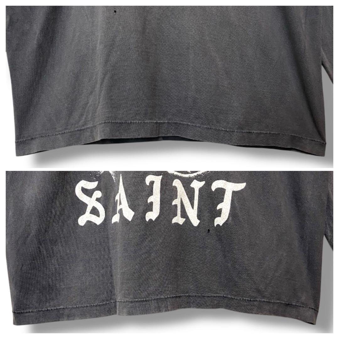 【希少XL・入手困難コラボ】セントマイケル × ボーンレイズド ロンT 炭黒