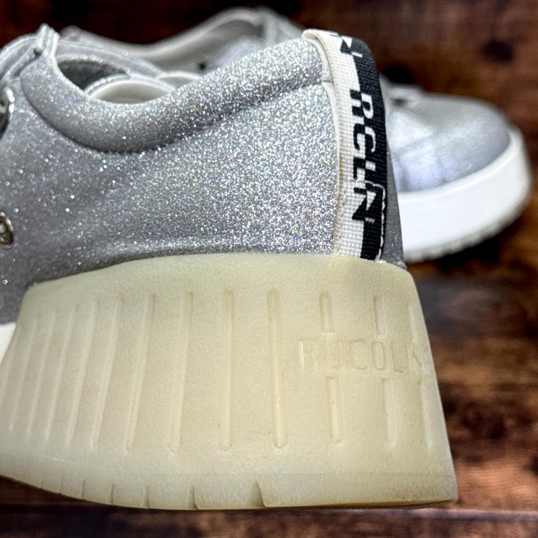 ☆即発 RUCOLINE シルバー グリッター プラットフォーム スニーカー厚底