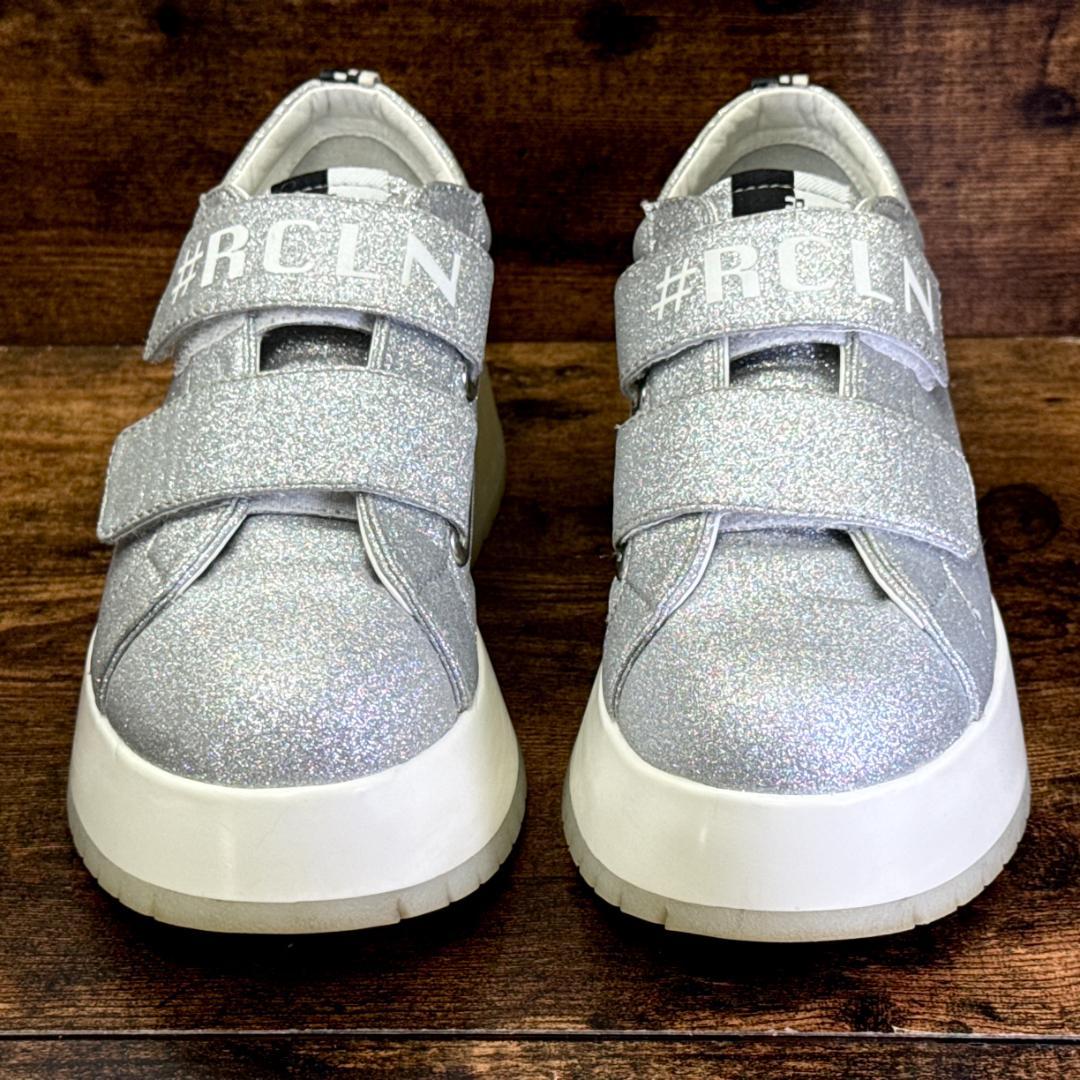 ☆即発 RUCOLINE シルバー グリッター プラットフォーム スニーカー厚底