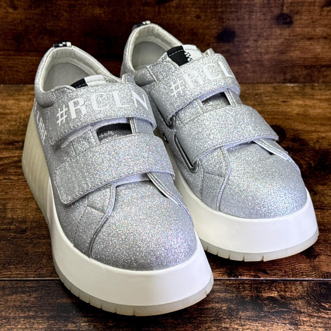 ☆即発 RUCOLINE シルバー グリッター プラットフォーム スニーカー厚底