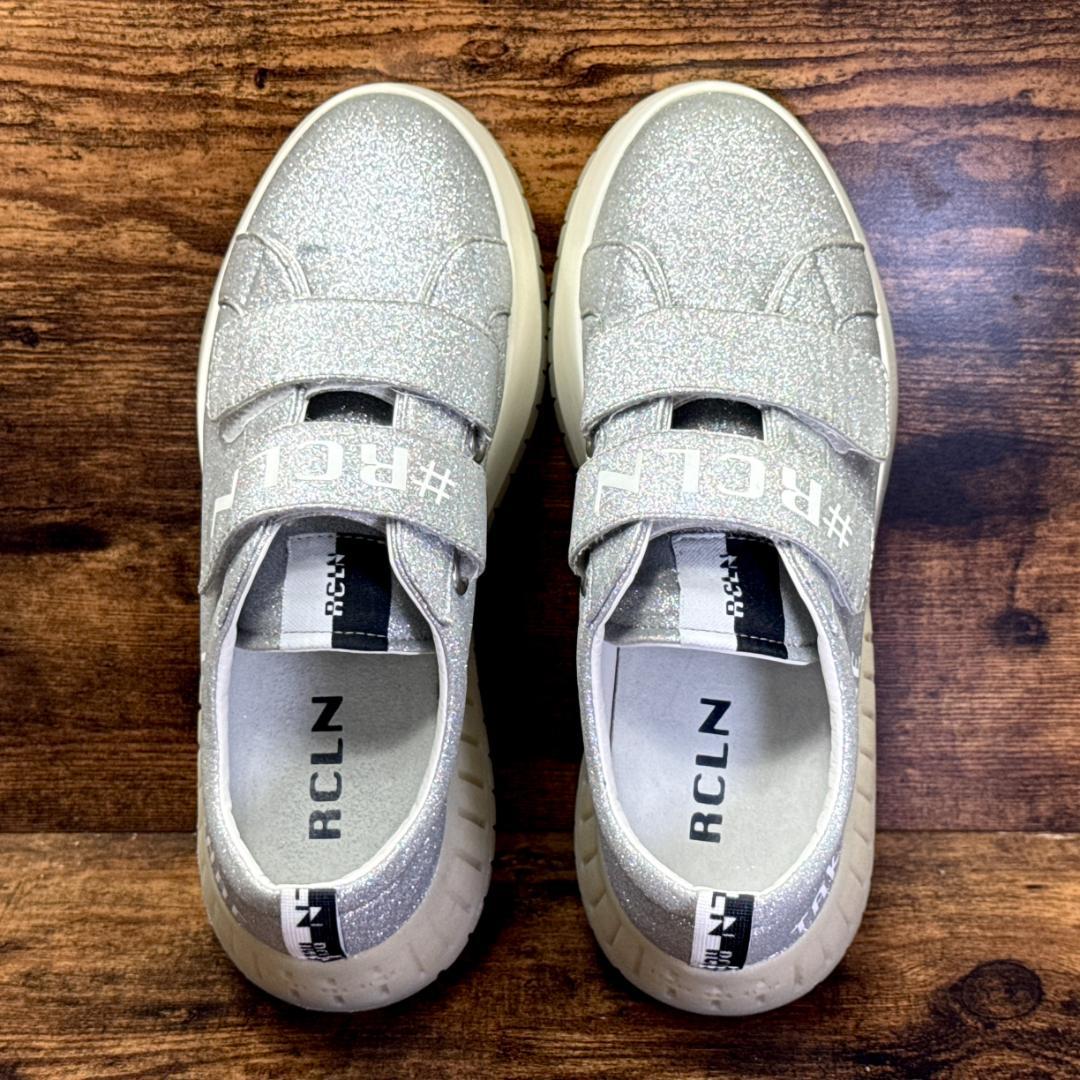 ☆即発 RUCOLINE シルバー グリッター プラットフォーム スニーカー厚底