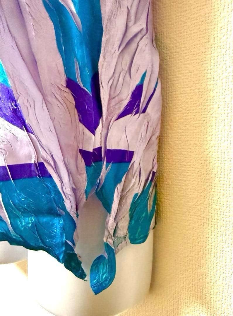 イッセイミヤケ プリーツプリーズ プリントフレンチスリーブ未使用