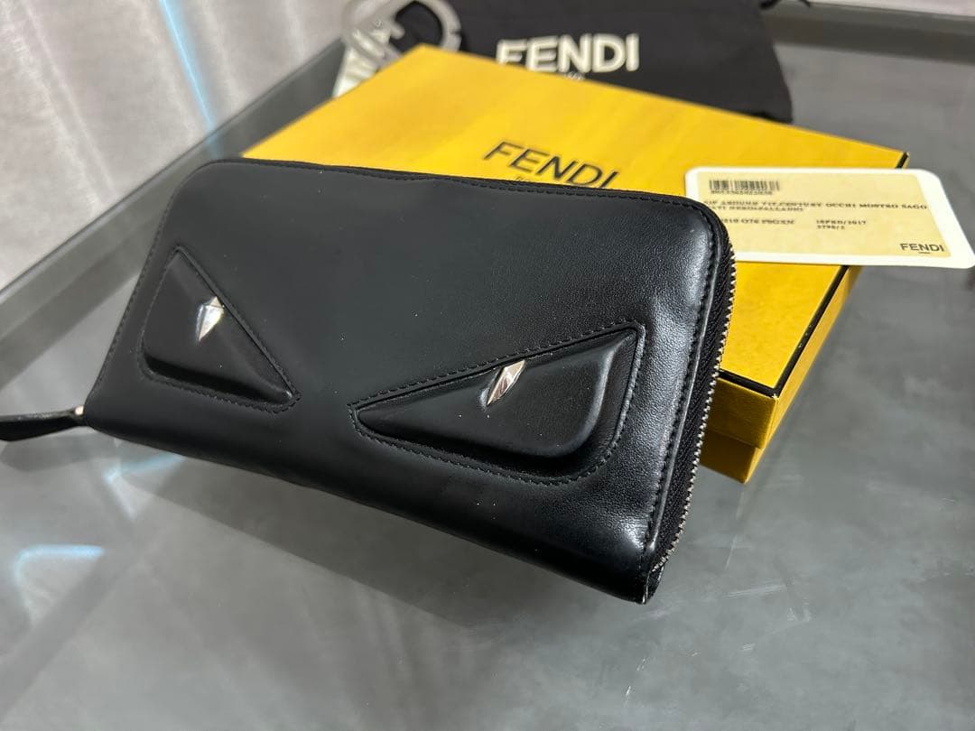 ◼️FENDI 7M0210 モンスターアイ 長財布 黒 正規品◼️