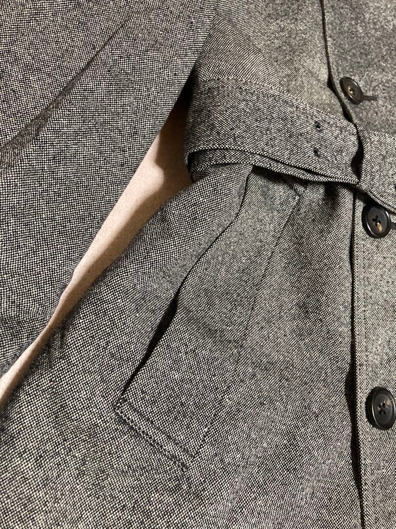 美品 ポールスミス メランジ ウール トレンチコート ピーコート ライナー