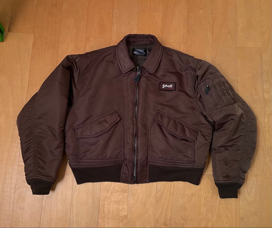 90s Schott CWU-R フライトジャケット ブラウン 希少