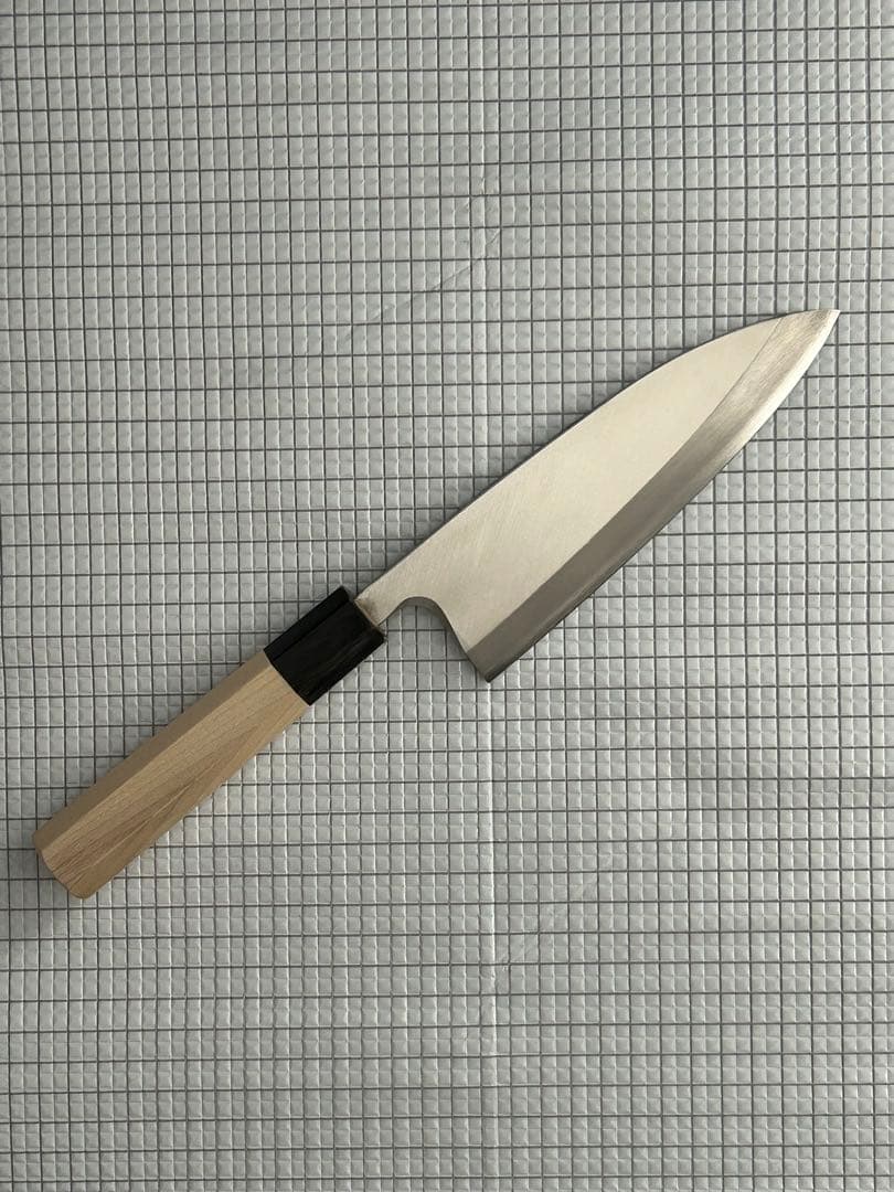 包丁 出刃包丁 銀三 165mm 水牛八角柄 ステンレス ④