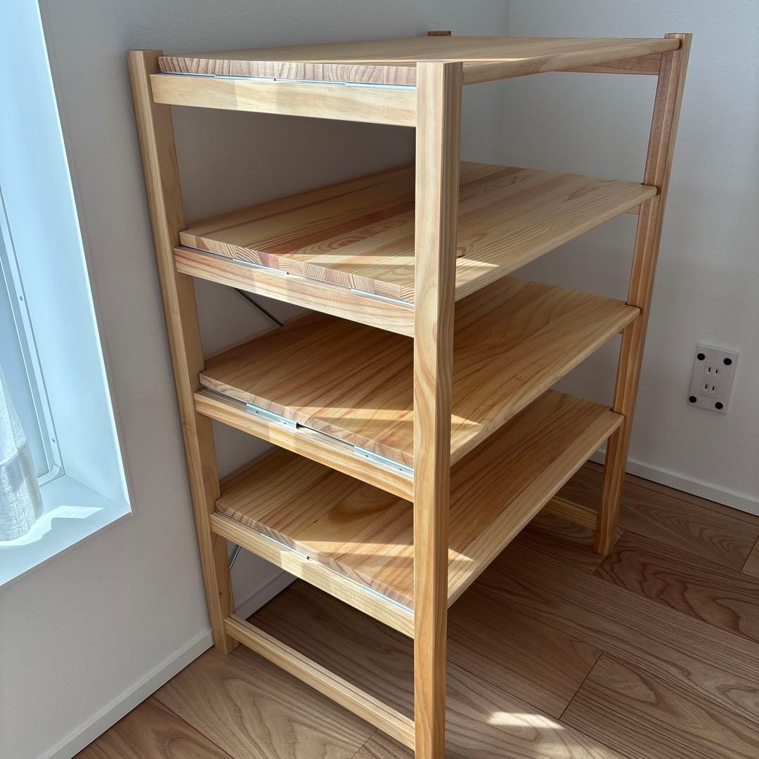 無印良品　パイン材ユニットシェルフ・５８ｃｍ幅・小