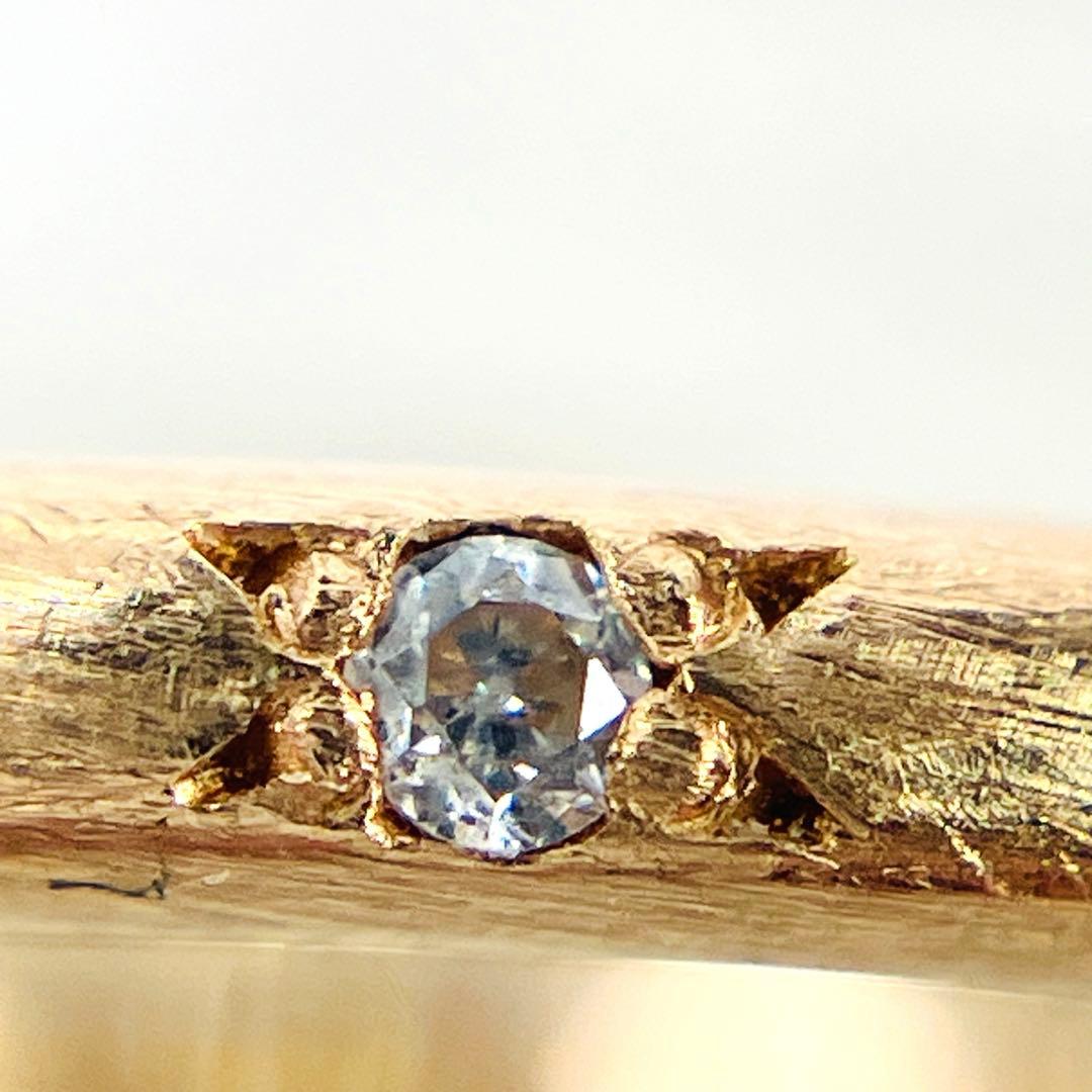 ☆のん☆のん☆ アガット K10 ダイヤモンド付リング D:0.005ct