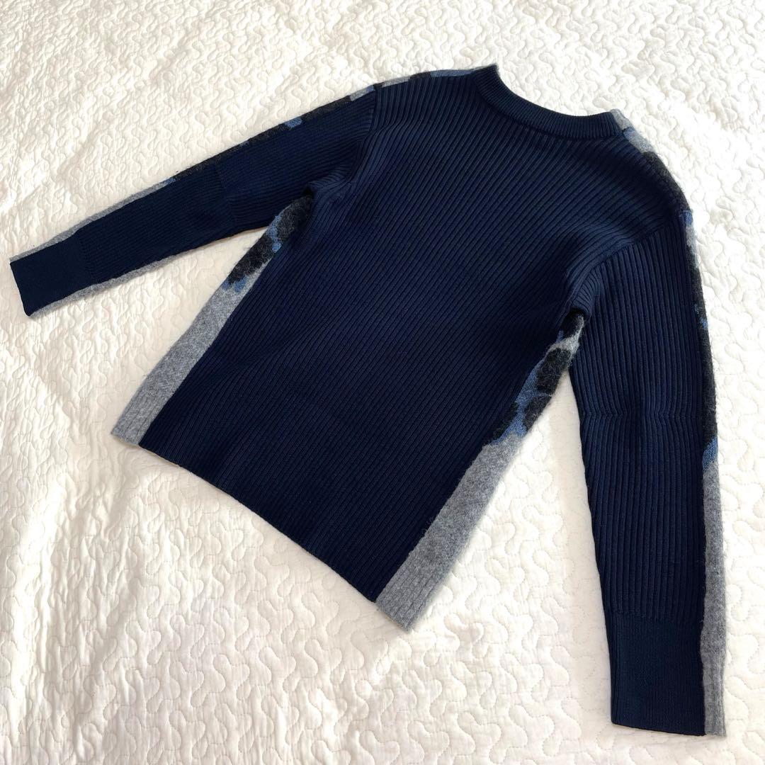 sacai luck レオパードニットセーター　ウール混合　アルパカ混合