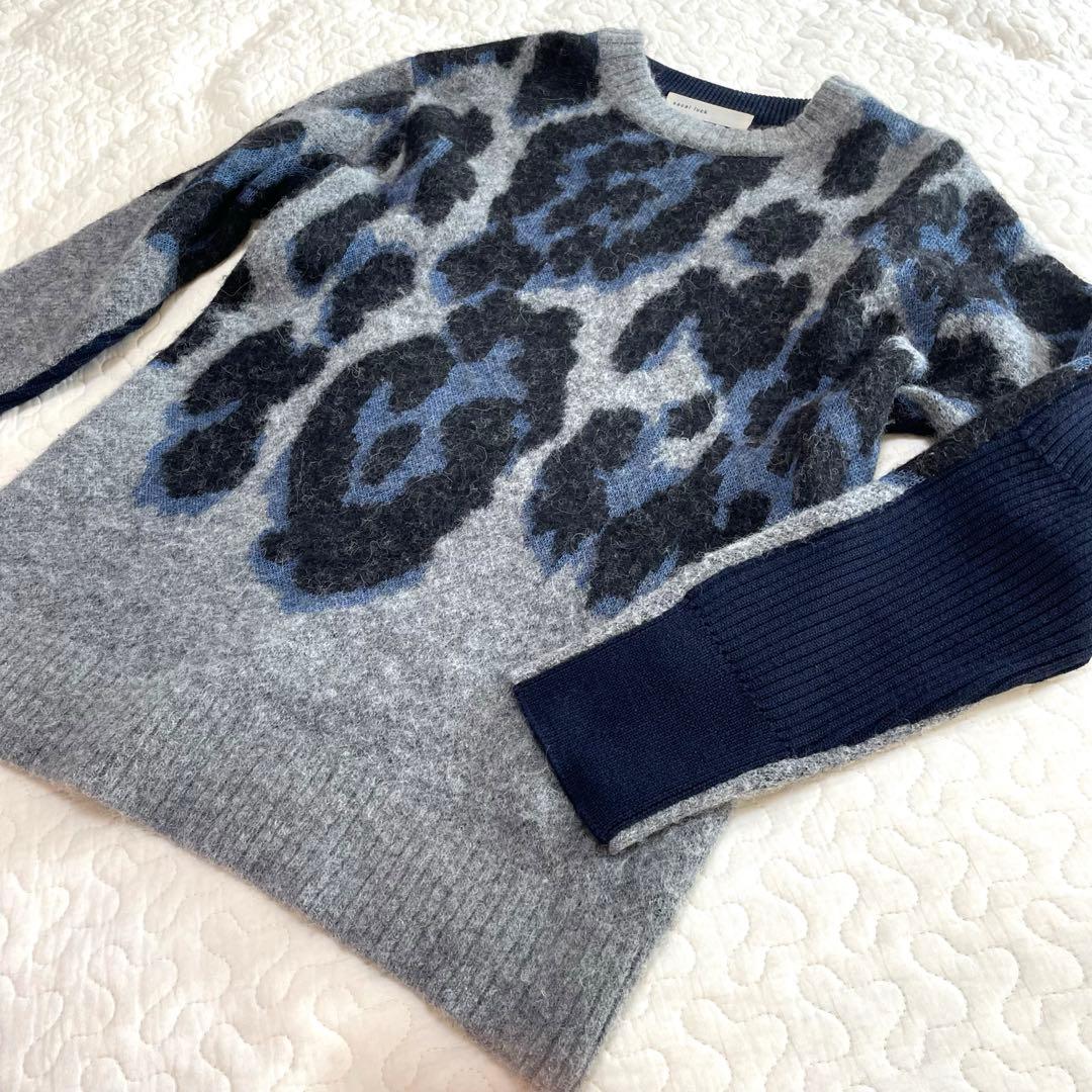 sacai luck レオパードニットセーター　ウール混合　アルパカ混合