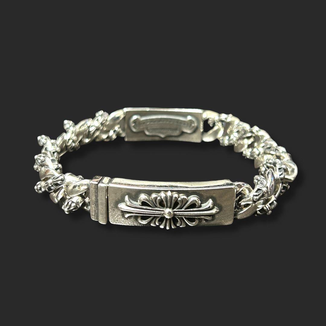 シルバー925 フローラルクロス&ダガー ハーフチェーンブレスレット