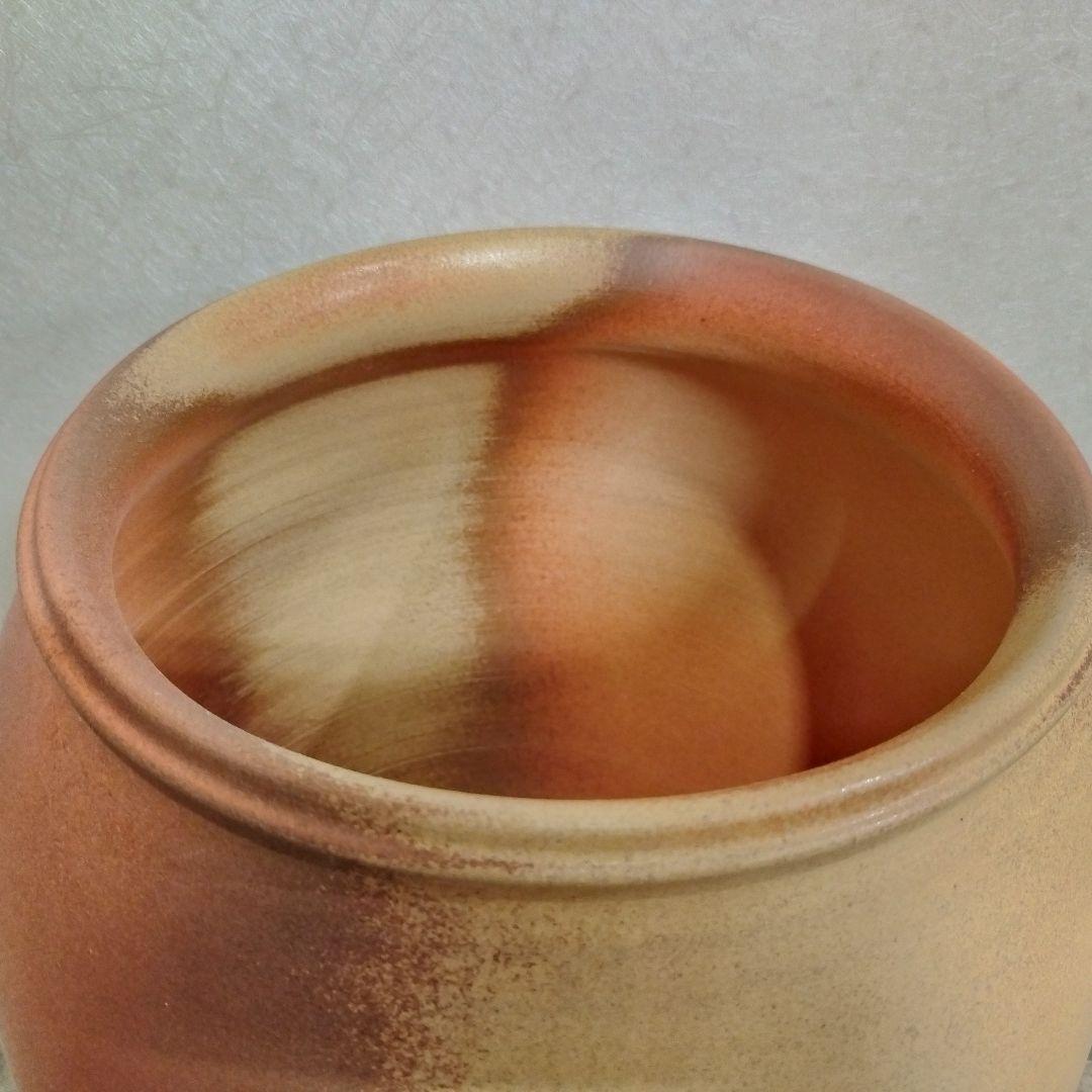 値下げ【新品・未使用】信楽焼の大壺・傘立て　シンプル　インテリア　壺　鉢カバー