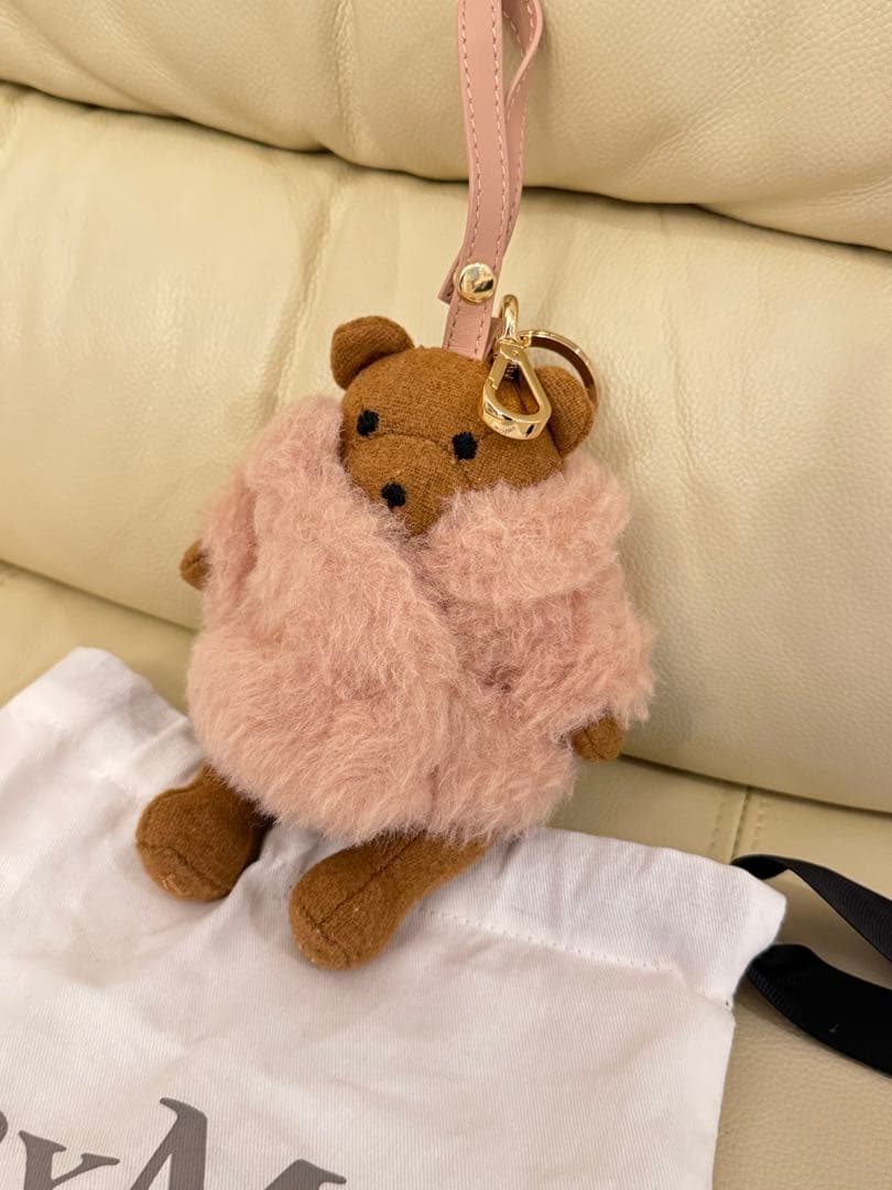 MAX Mara テディーベアーキーホルダー（ピンクベージュ）