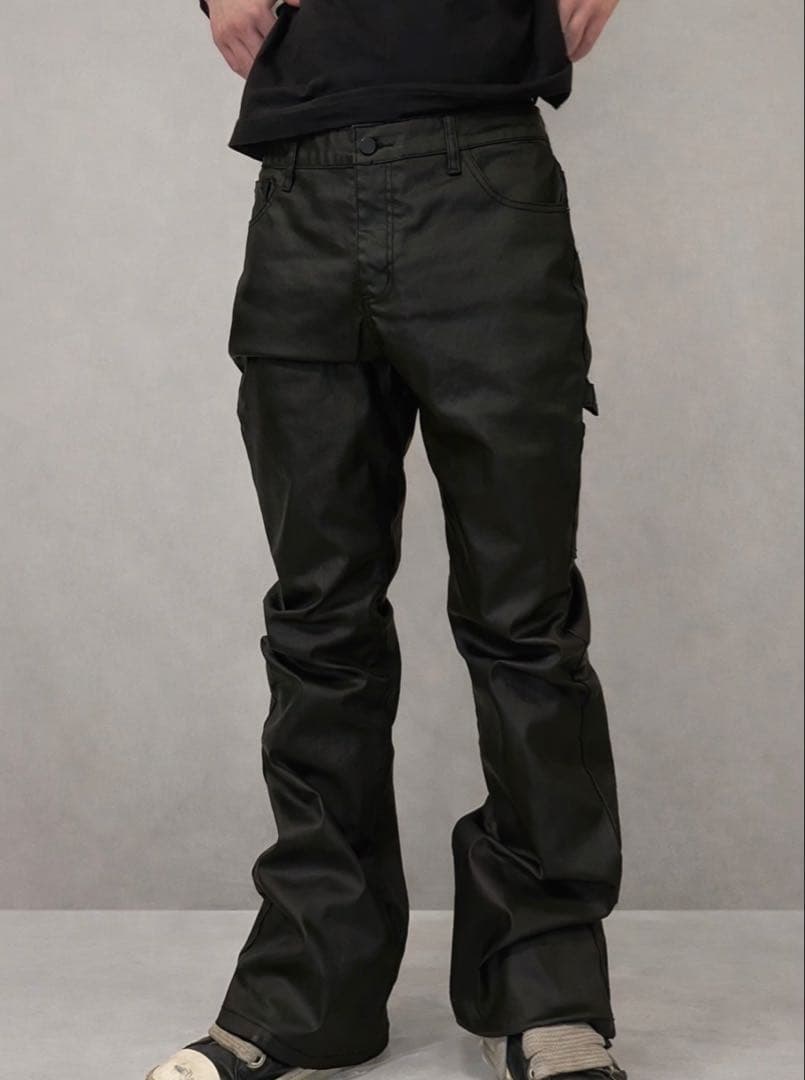 【新品】黒 ジーンズ デニム パンツrick owens似 opium y2k