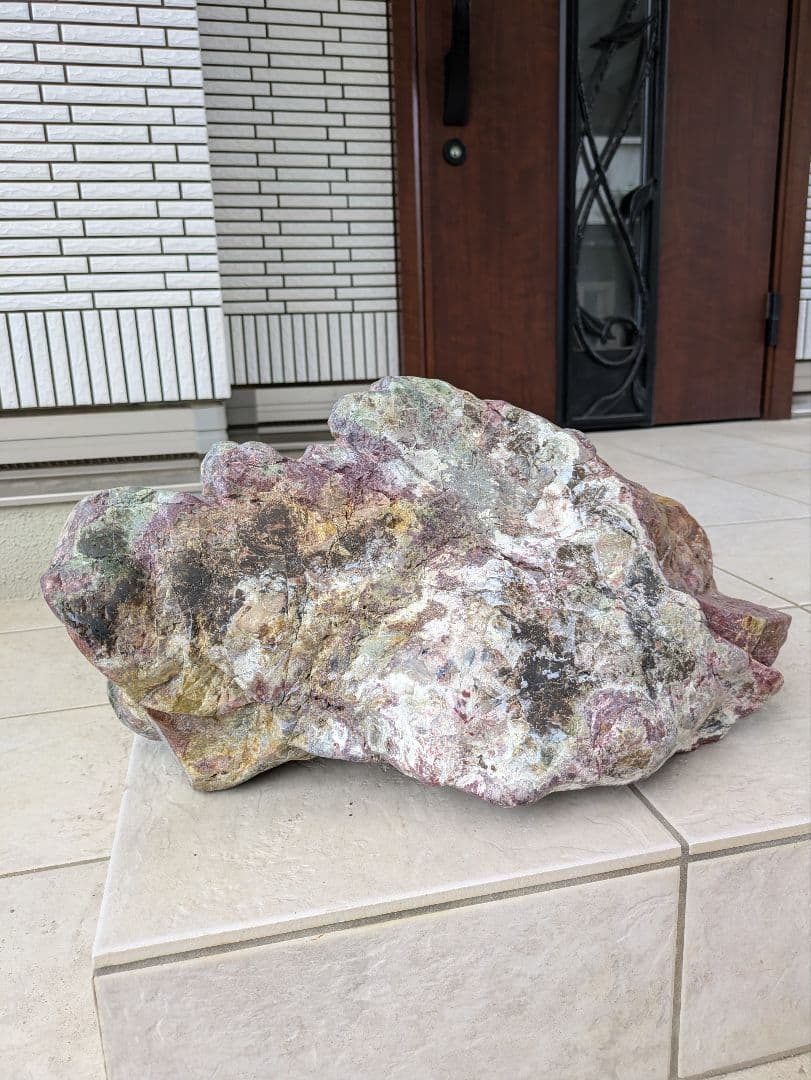 佐渡錦紅石 原石 特大 約30.6kg 天然石 赤玉石 鑑賞用 水石 希少 レア