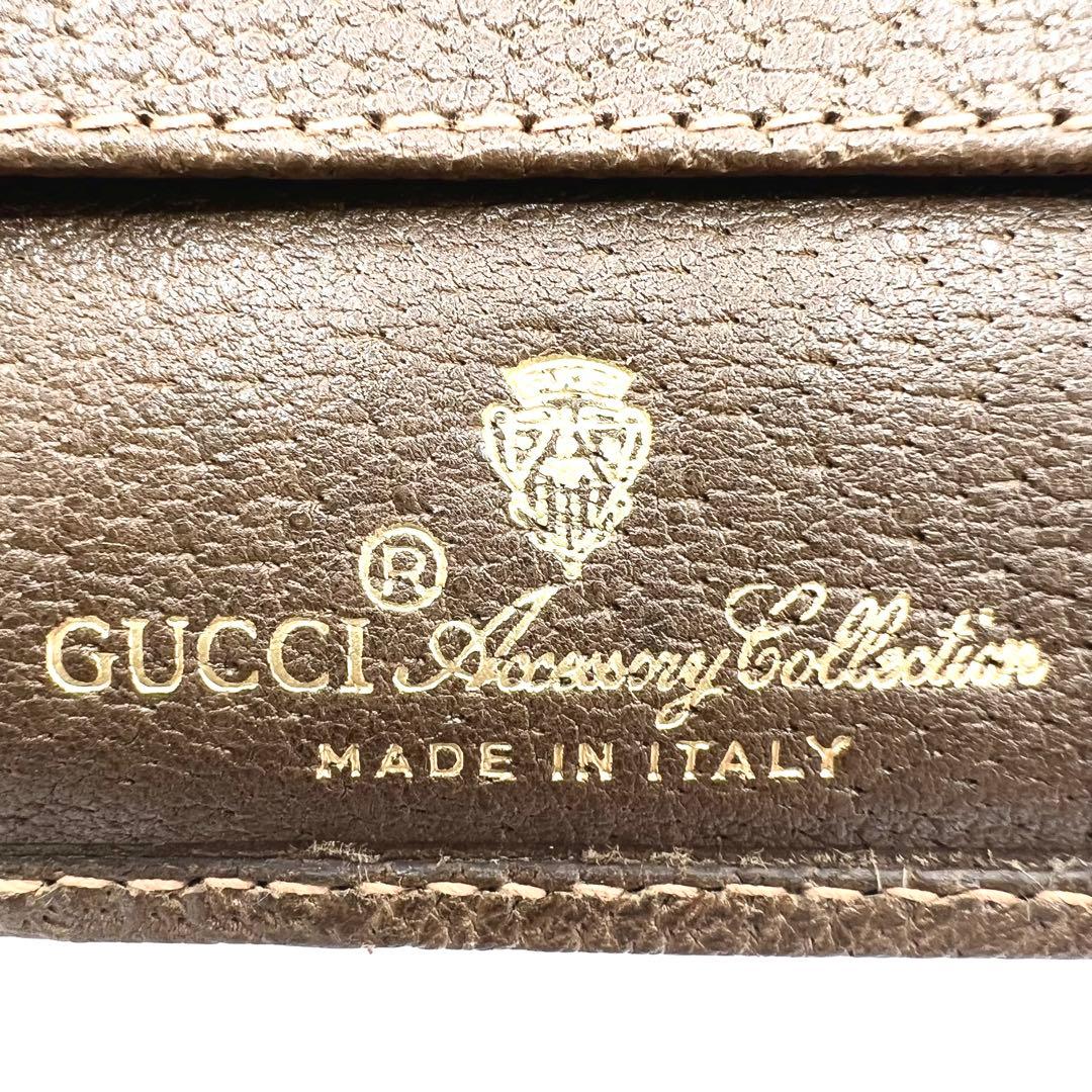 極美品✨GUCCI グッチ 二つ折り財布 GG柄 オールドグッチ PVC 総柄