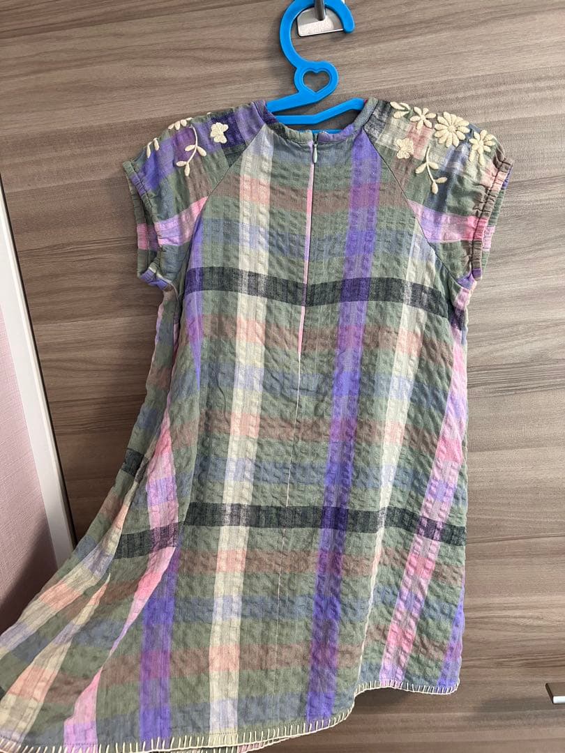 美品　Apolina Iris smock picninc check 5-7Y