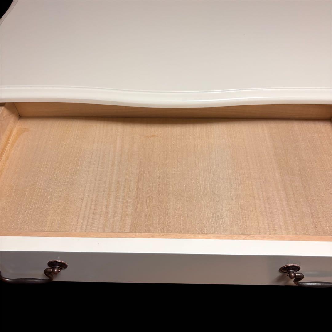 【美品】ホワイト　クラシック　木製　チェスト 3段 猫脚　猫脚　白家具　ロココ調